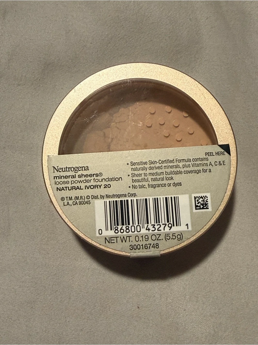 Neutrogena Mineral Sheers Loose Powder Foundation - Natural Ivory (20) Beige